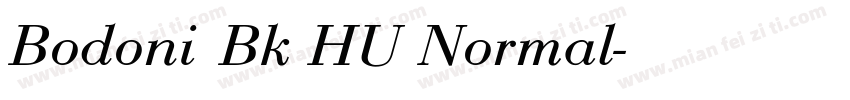 Bodoni Bk HU Normal字体转换